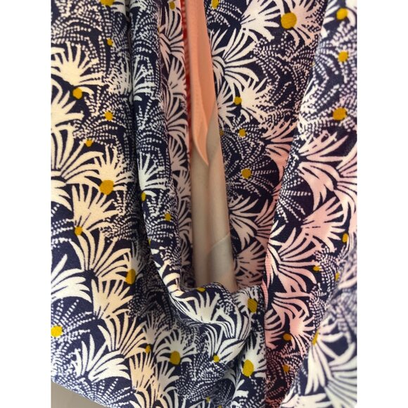 Maggy London Womens 4 Red Blue Floral Short Sleeve Sheath Dress - Picture 9 of 12